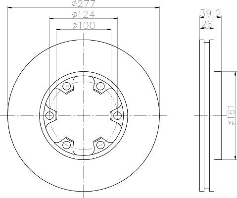 NF PARTS stabdžių diskas NF1102921